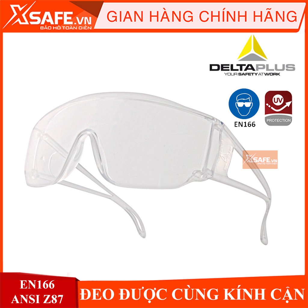 Kính bảo hộ Deltaplus Piton2 Kính chống bụi, chống tia UV, chống trầy xước,đọng sương, dùng trong lao động, đi xe máy