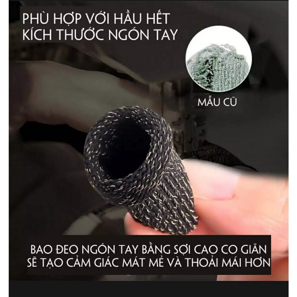 [FREESHIP] Bộ 2 Ngón Tay Chuyên Dụng Chơi Game Mobile Chống Ra Mồ Hôi Cảm Ứng Siêu Nhạy.