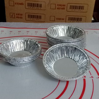 50 Đế giấy Bạc bánh tart dùng 1 lần