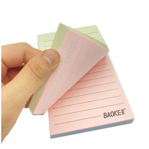 Sticky Note Màu Pastel Có Dòng Kẻ - 100 tờ Baoke