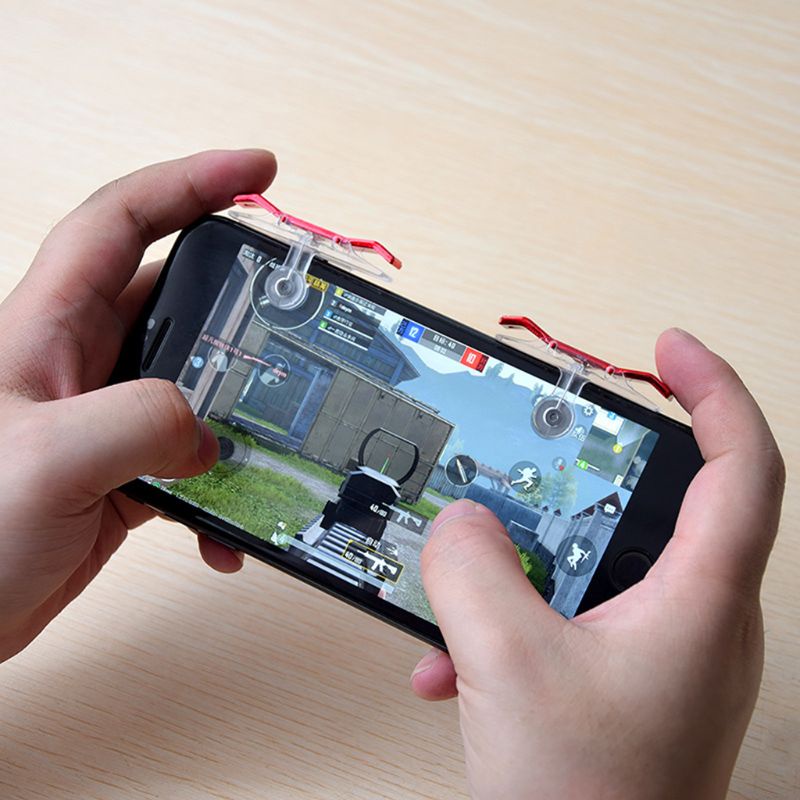 Bộ 2 phụ kiện dạng cò nhấn chơi game PUBG STG FPS TPS L1R1 E9 trên điện thoại