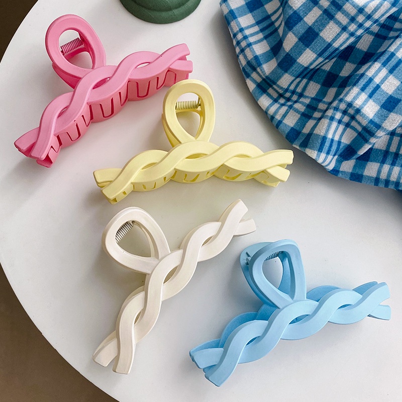 Kẹp Tóc Càng Cua Bằng Nhựa Phong Cách Retro Pháp Cổ Điển