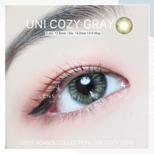 ÁP TRÒNG UNI COZY GRAY ( LENS TOWN) | LENS XOẮN