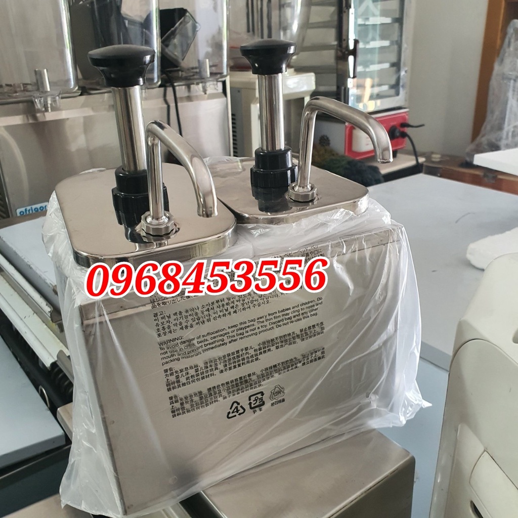 Bình bơm tương ớt, tương cà KFC - Thùng bơm tương inox nhập khẩu