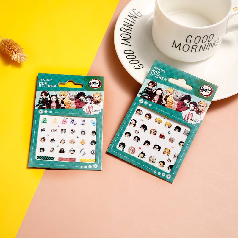 Sticker dán móng 5 sheet Demon Slayer Kimetsu no Yaiba  Nail Sticker Anime stickers for Fashion Manicure Stickers Manicure Tattoos Set Kamado Tanjirou Nezuko Agatsuma Zenitsu Tomioka Giyuu Kochou Shinobu