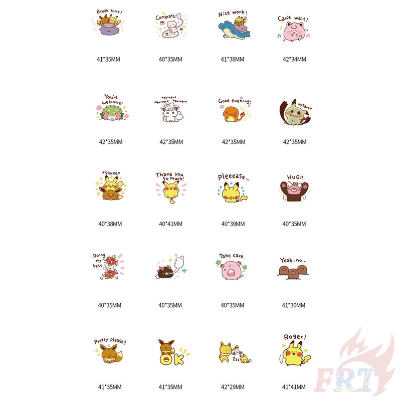 ❉ Pokemon Go - Series A Funny Stickers ❉ 40Pcs/Set DIY Decals Stickers for Album Diary Laptop Scrapbooks Skateboard