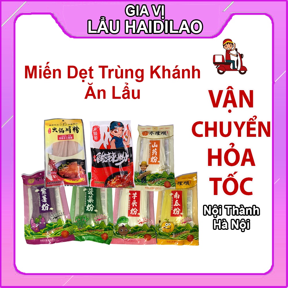 Miến dẹt trung khánh ăn kèm với lẩu sợi dai date mới