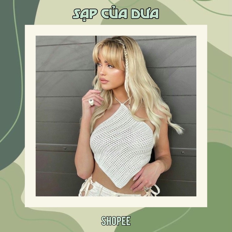 Kylie Top Crochet. Áo yếm bằng len có thể tự chọn màu