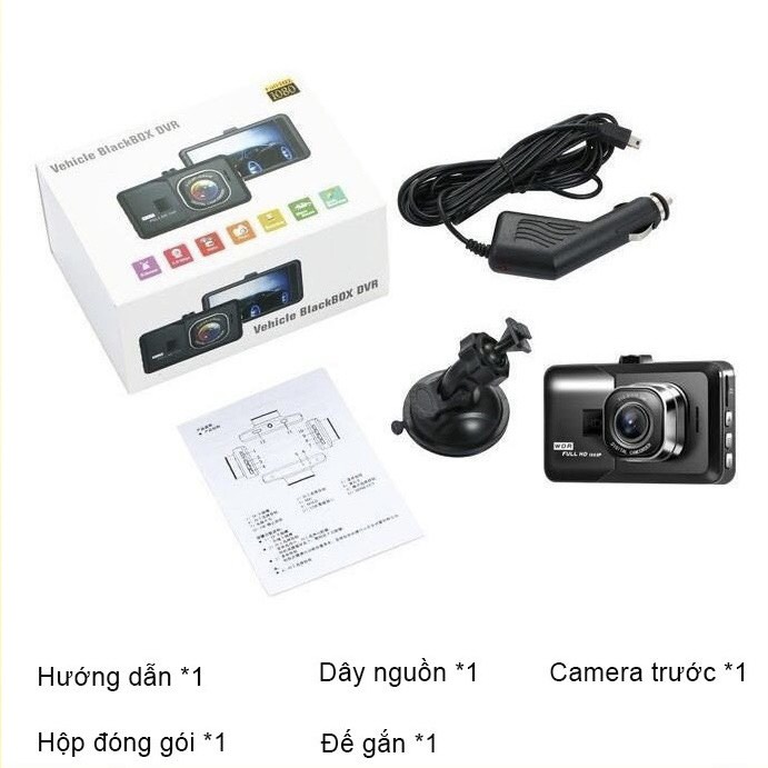 Camera hành trình ô tô C3 Vehicle BlackBOX DVR full HD 1080p, màn hình LCD sắc nét, góc quay rộng bảo hành 12 tháng | BigBuy360 - bigbuy360.vn
