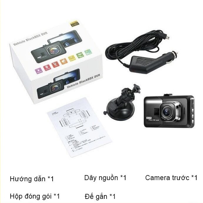 Camera hành trình ô tô C3 Vehicle BlackBOX DVR full HD 1080p, màn hình LCD sắc nét, góc quay rộng bảo hành 12 tháng
