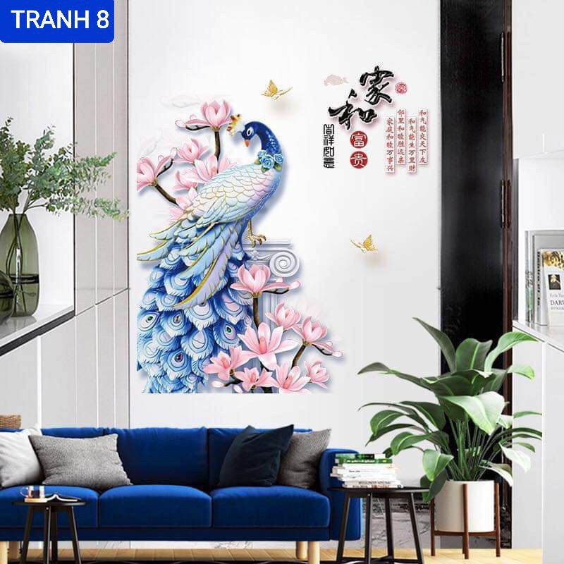 [12 Mẫu] Tranh Hoa 3D Dán Tường, Decor Nhà Cửa, Đẹp Như Tranh Vẽ