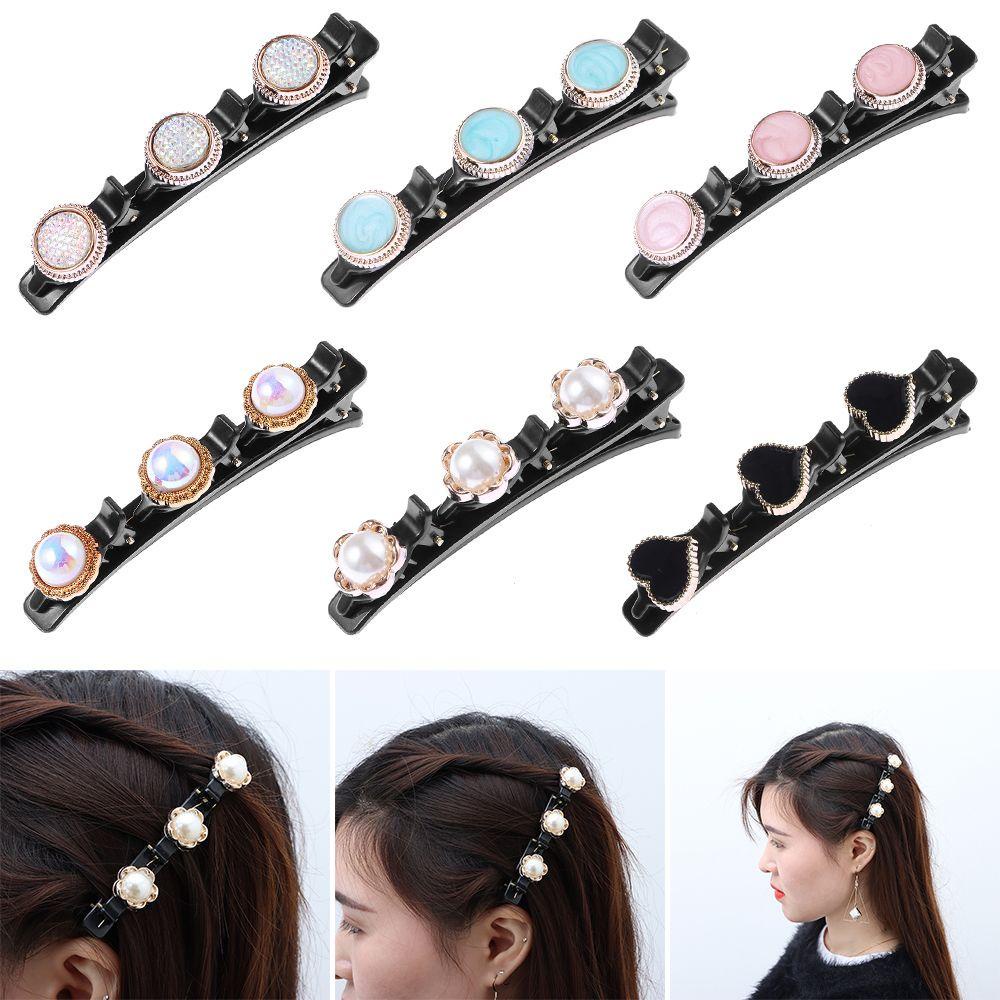 Kẹp Tóc Hai Lớp Họa Tiết Trái Tim Thời Trang Cho Nữ