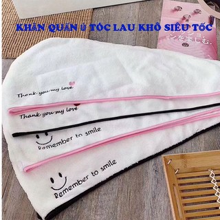 Khăn quấn đầu lau khô tóc quấn tóc thấm hút mềm mịn dễ chịu