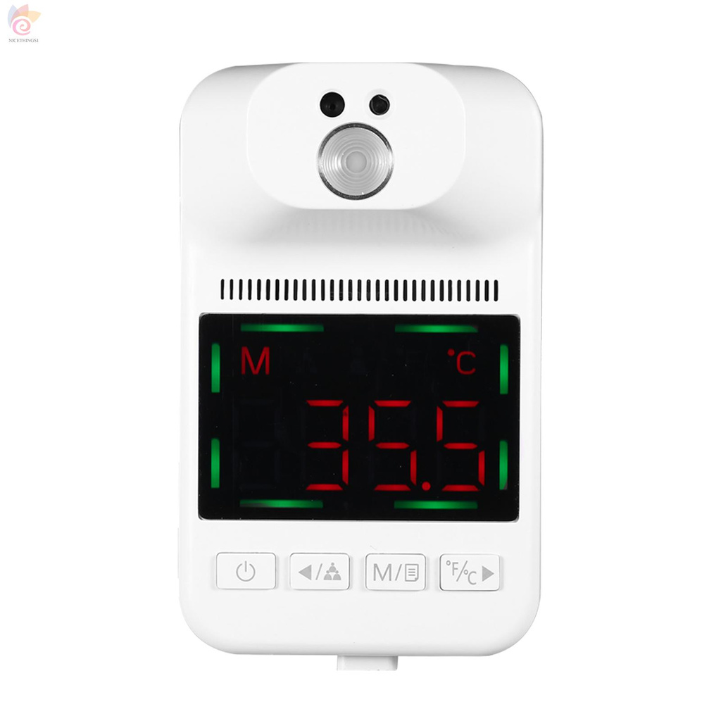 ET Non-Contact Infrared Thermometer Wall-Mounted Alarm Temperature Measurement Digital Display ℃ ℉ Quick Accurate Measuring Thermometric Indicator for Home School Office Restaurant