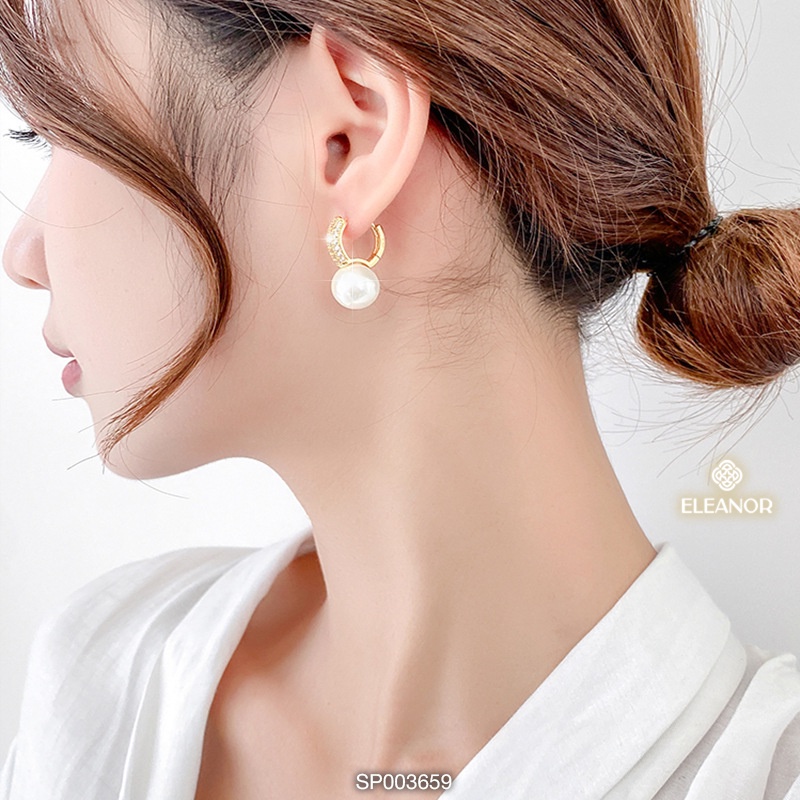 Bông tai nữ Eleanor Accessories hạt ngọc trai nhân tạo phụ kiện trang sức thời trang thanh lịch