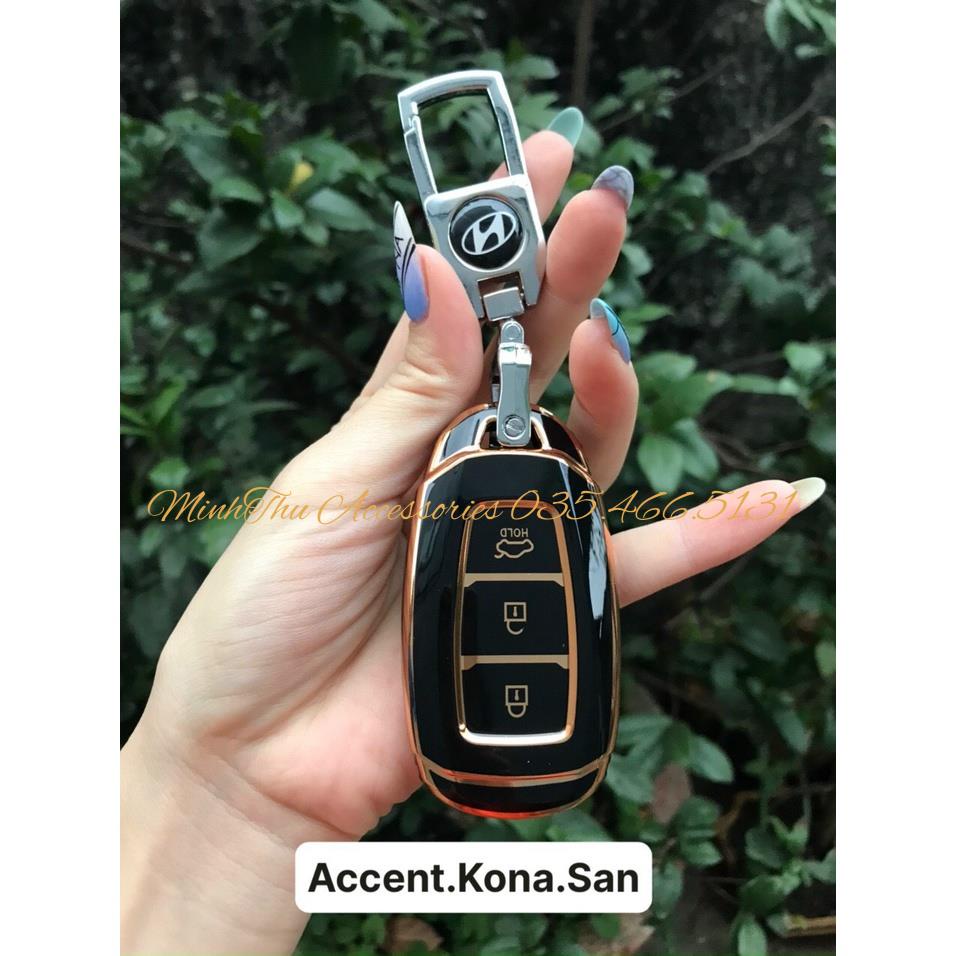 Ốp Khóa Hyundai Accent 2021 2022 Kona Santafe TPU Cao Cấp