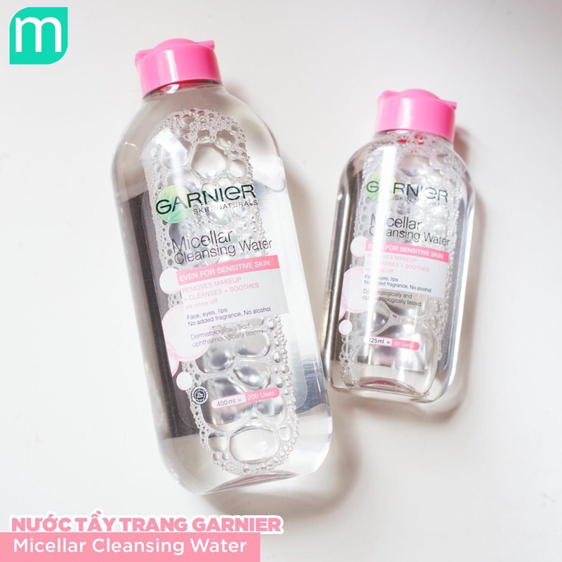 Nước tẩy trang Garnier Pháp 400ml và 125ml