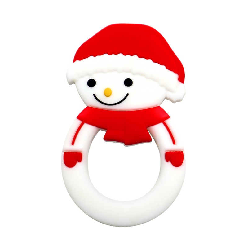 Đồ Chơi Ngậm Nướu Mini Không Độc Hại Phong Cách Giáng Sinh Dễ Thương Cho Bé Trên 3 Tháng Tuổi