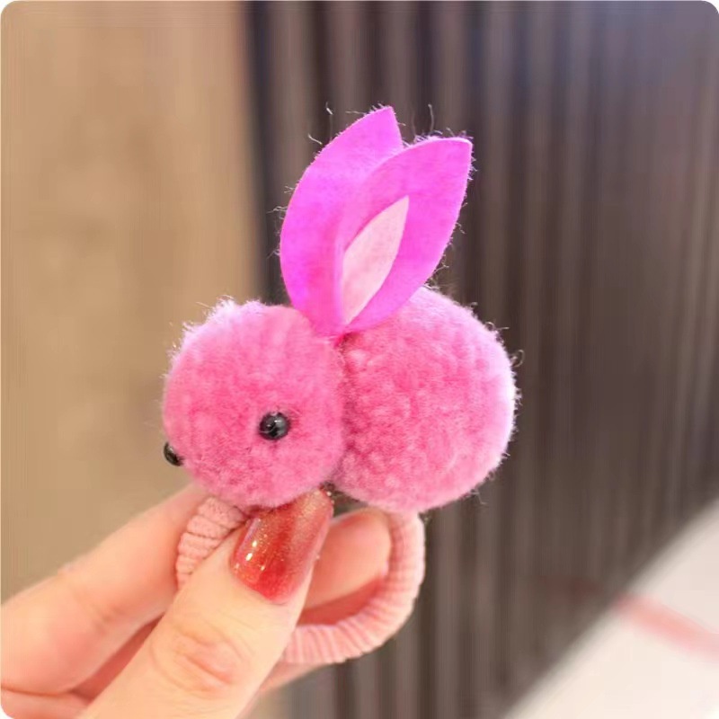 Kẹp Tóc Thỏ Bông Nhiều Màu Dễ Thương Cho Bé Gái