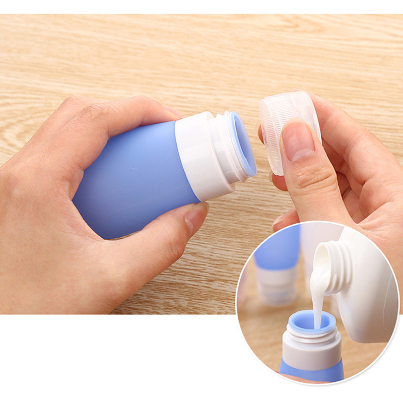 (Hàng Mới Về) Chai Silicon Đựng Dầu Gội / Xà Phòng Dung Tích 60ml Tiện Dụng Khi Đi Du Lịch