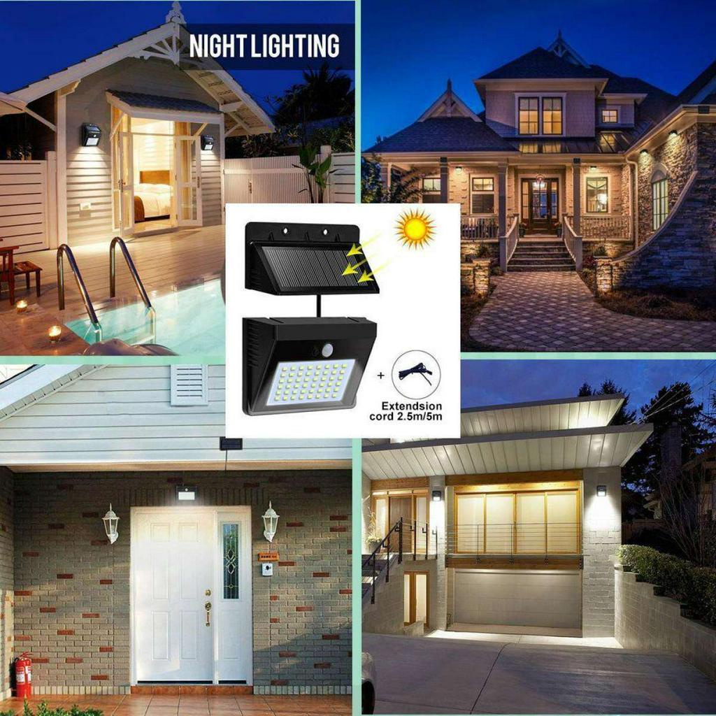 3 CHẾ ĐỘ Đèn Ốp Tường Năng Lượng Mặt Trời Led Gắn Tường Tự Động Bật Tắt Đèn Ngoài Trời Chống Nước