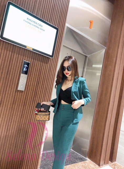 SET VEST XANH CAO CẤP🌸 DÁNG QUẦN ỐNG CÔN ĐỨNG ☘HÀNG THIẾT KẾ