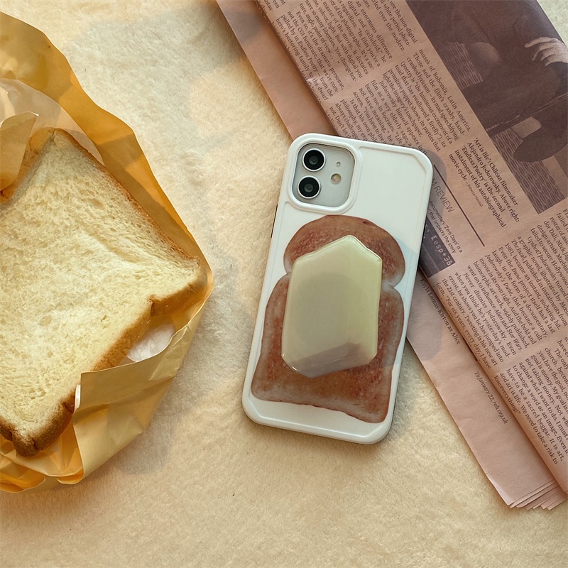 Ốp điện thoại hình khối bơ thích hợp cho iPhone 12ProMax 12Pro 12 11ProMax 11Pro 11 XS Max XR XS