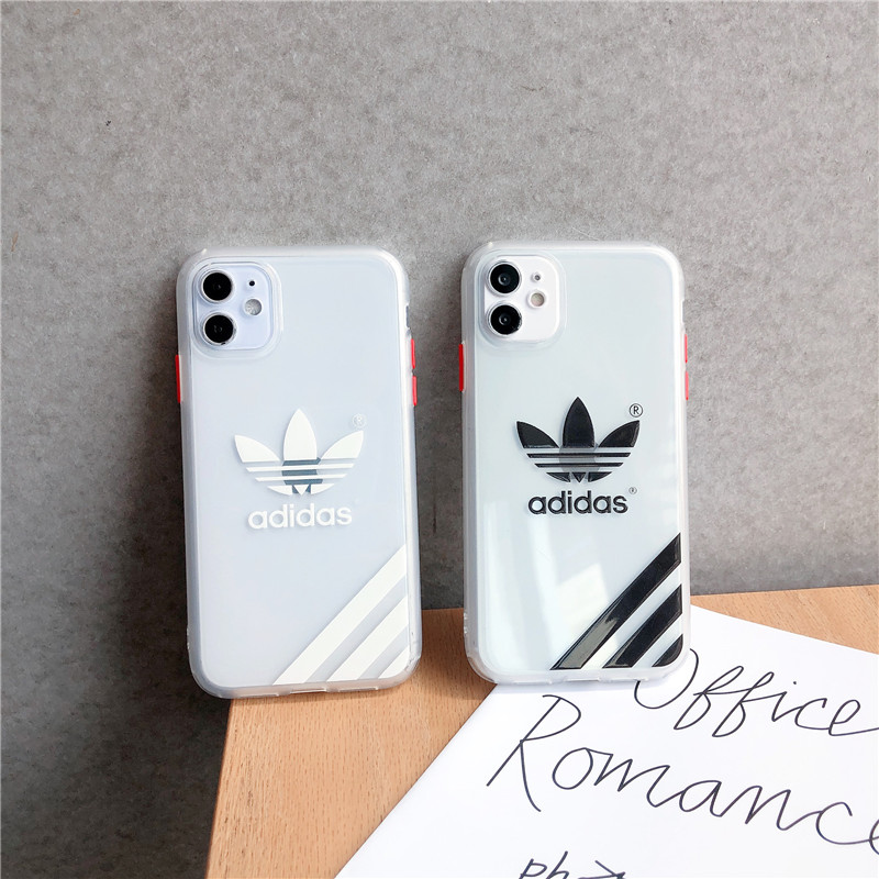 Ốp điện thoại silicone mềm trong suốt in hình logo ADIDAS thời trang cho Iphone 11 Pro Max X Xr 6 7 8 Plus