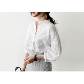 Áo Sơ Mi Nữ Cổ Trụ Tay Bồng
