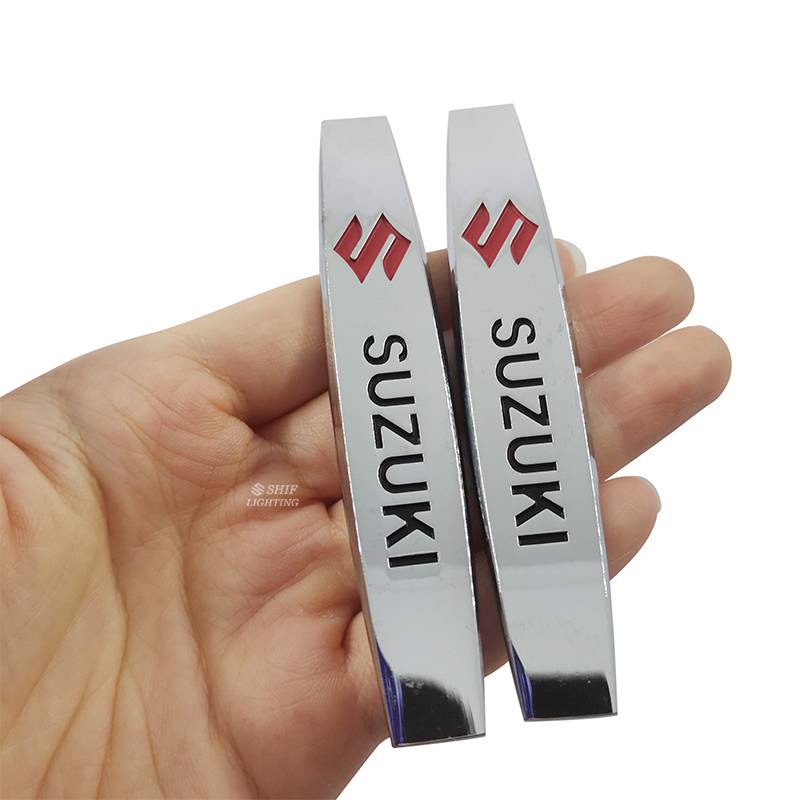 Set 2 miếng dán kim loại hình logo Suzuki trang trí xe hơi
