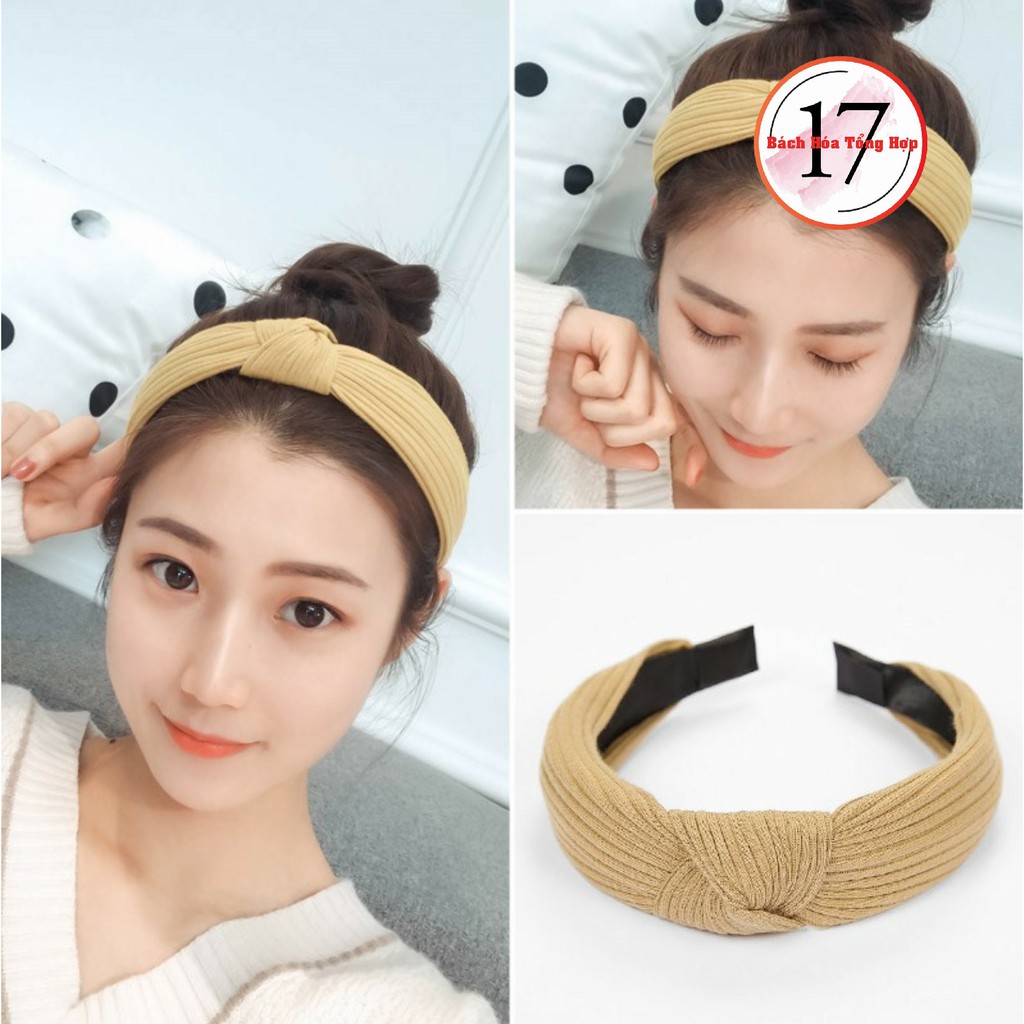 Bờm tóc turban Hàn Quốc, băng đô cài tóc bằng vải siêu đẹp cho nữ và bé gái [11 Mẫu]