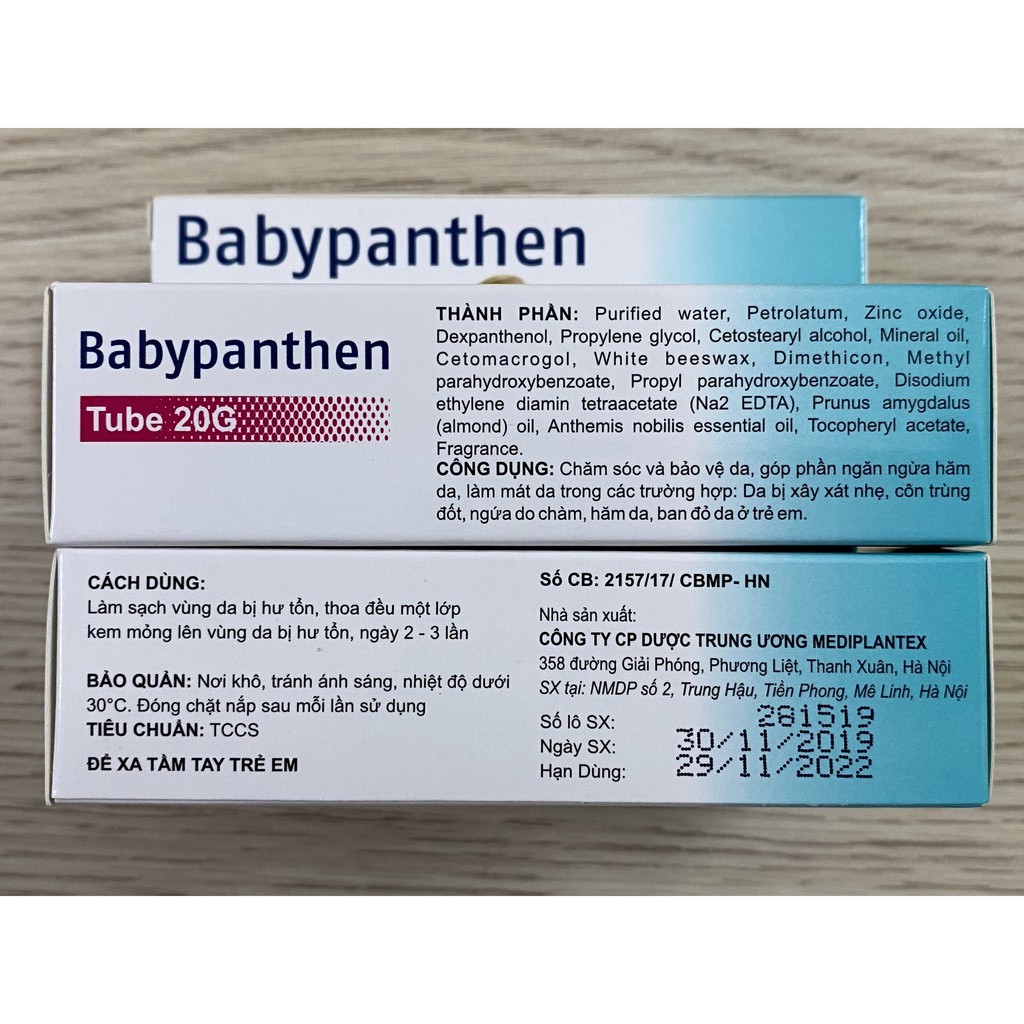 Kem bôi da trẻ em Babypanthen( tube 20g)