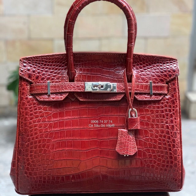 TÚI XÁCH DA CÁ SẤU SIZE 30 CÁ SẤU GÒ VẤP