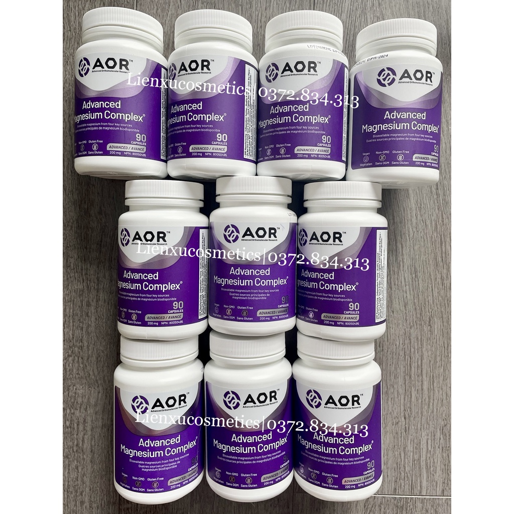 Viên uống AOR Advanced Magnesium Complex® made in Canada; Hsd T2024;2025