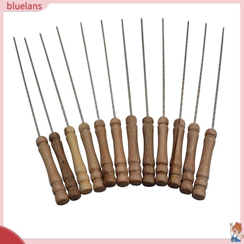 / 10 / 1 Cây Xiên Thịt Nướng Ngoài Trời Bằng Thép Không Gỉ