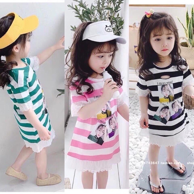 Váy bé gái mùa hè cao cấp siêu xinh dễ thương phong cách công chúa đầm chữ A cho bé từ 6-18kg NX24