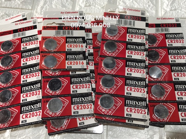 Pin maxell cr2016 ,cr2025 , cr2032 Hàng Loại 1