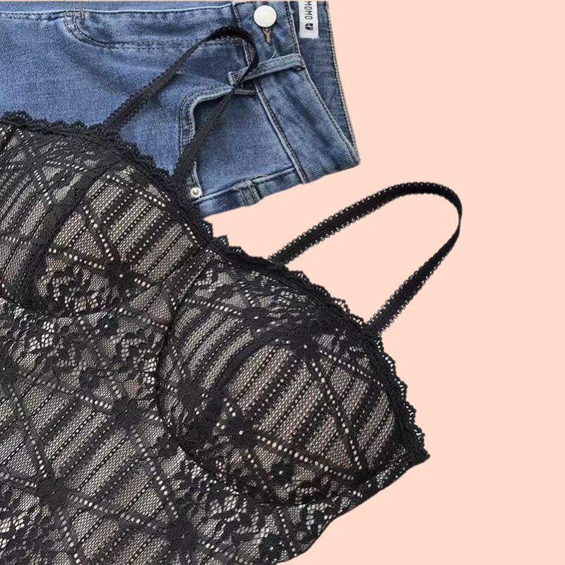 Áo Bra 2 Dây Cotton Ren SU Official Mút Mỏng Tiện Lợi Quyến Rũ 7692