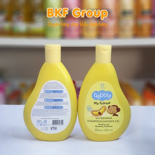 [Chính Hãng] Sữa tắm gội 2in1 Bebble cho bé trên 1 tuổi, chai 250ml( hương dâu, chuối)