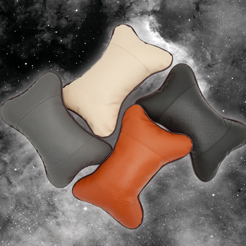 VVMS♥Universal Neck Pillow Case Headrest Seat Cushion Solid Color Bone Car Accessory