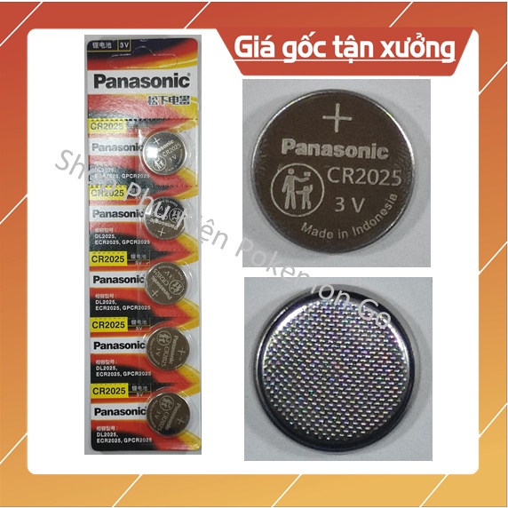 Vỉ 5 viên Pin cúc áo Panasonic Cr1632 / Cr1620 / Cr1220 / Cr1616 / Cr2032 / Cr2025 / Cr2016