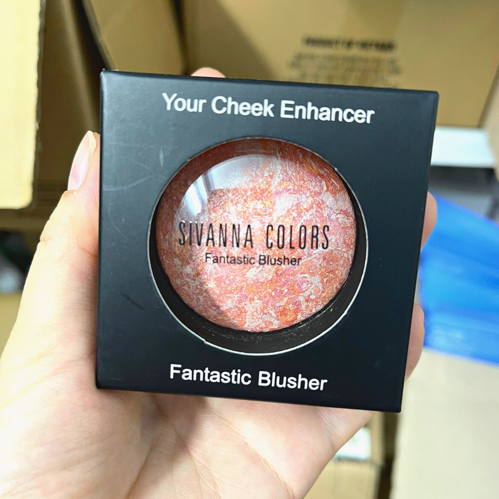 PHẤN MÁ HỒNG SIVANNA FANTASTIC BLUSHER DU105 ÁNH NHŨ TÔNG HỒNG CAM