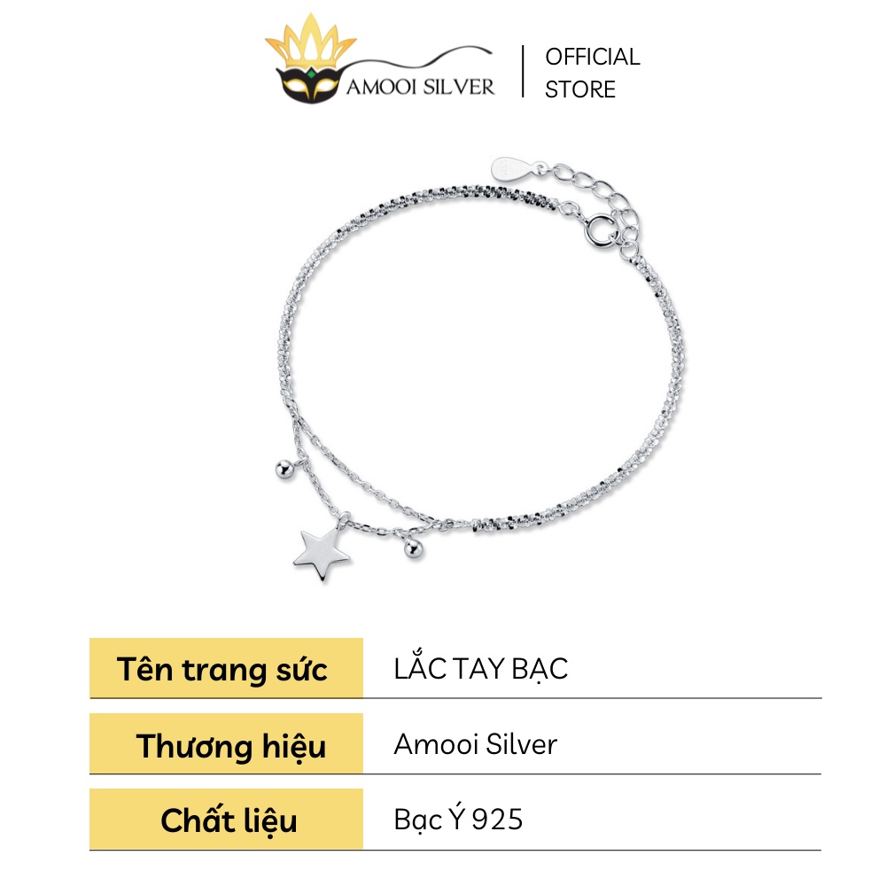 Lắc tay bạc S925 sequin ngôi sao - Amooi Silver AT70