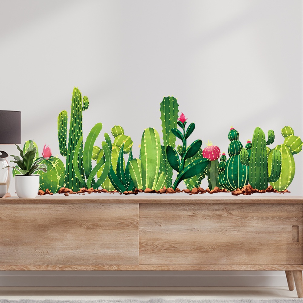 Miếng Dán Tường Trang Trí Hình Cây Xương Rồng