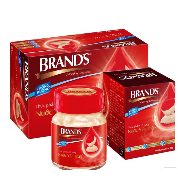 Nước Yến Brand Không Đường 42gx6 Hũ, giúp bồi bổ sức khỏe, nước yến nguyên chất, nước yến cao cấp