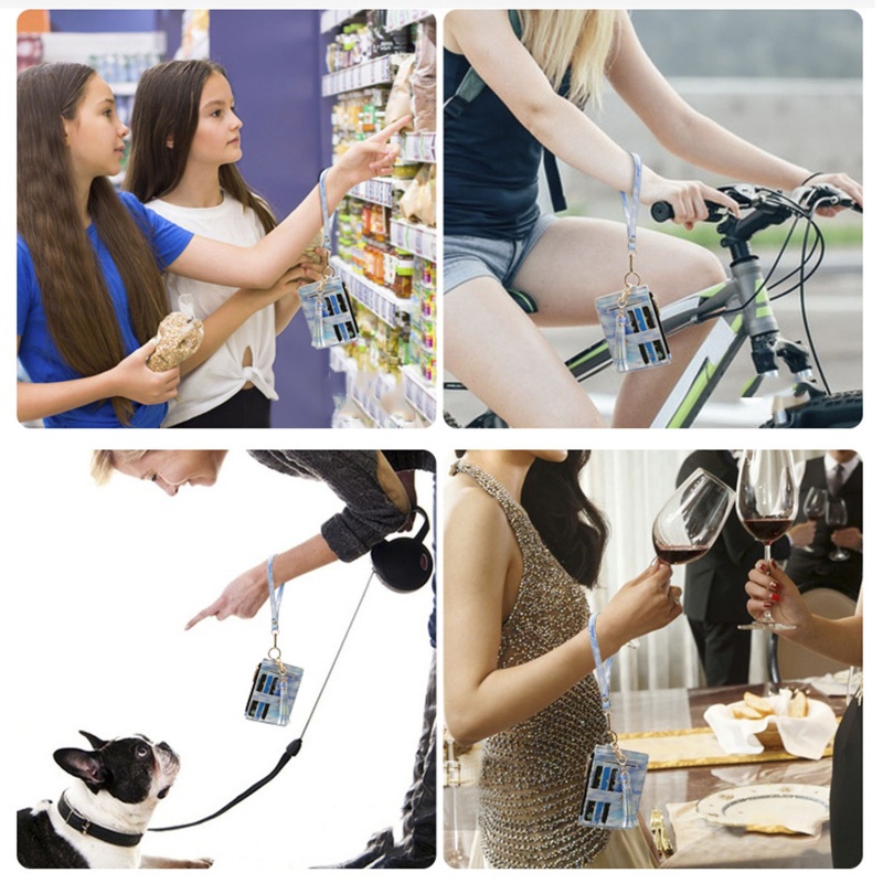 Móc Khóa Dây Tua Rua Có Ngăn Đựng Thẻ Tín Dụng Và Thẻ Tín Dụng Tối Giản An Toàn Cho Nữ Ví