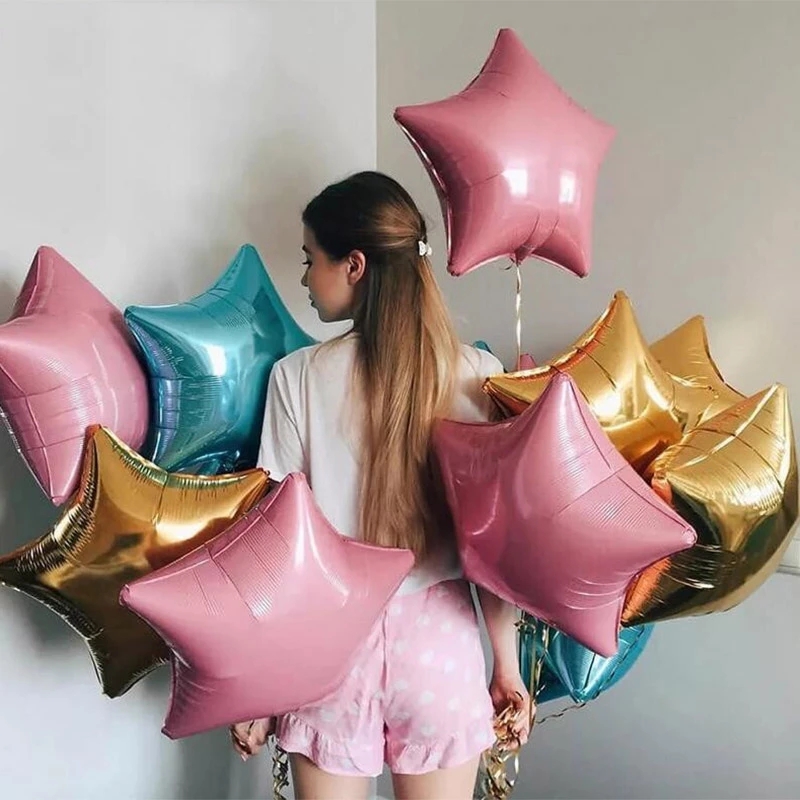 Bong Bóng Trang Trí Hình Ngôi Sao Năm Cánh Kích Thước 45.72 cm 45cm