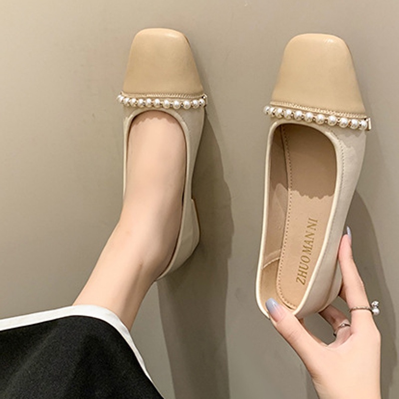 Giày búp bê IELGY mũi vuông phong cách Hàn Quốc thời trang trẻ trung dành cho nữ