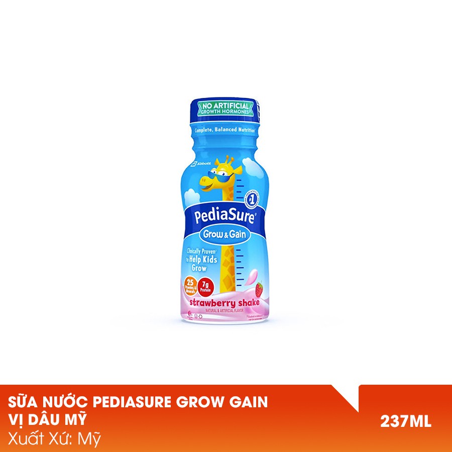 SỮA NƯỚC PEDIASURE GROW&GAIN VỊ DÂU MỸ