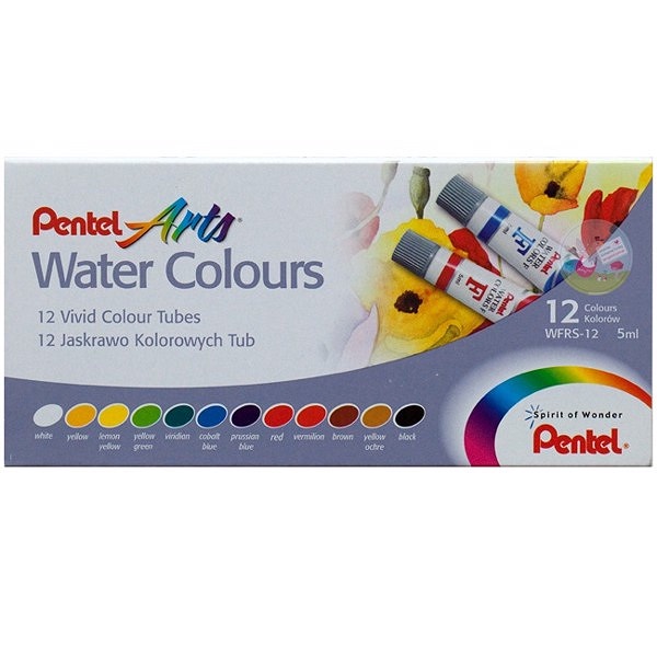 Màu nước 12 màu Pentel WFRS-12 (Tuýp 5ml)